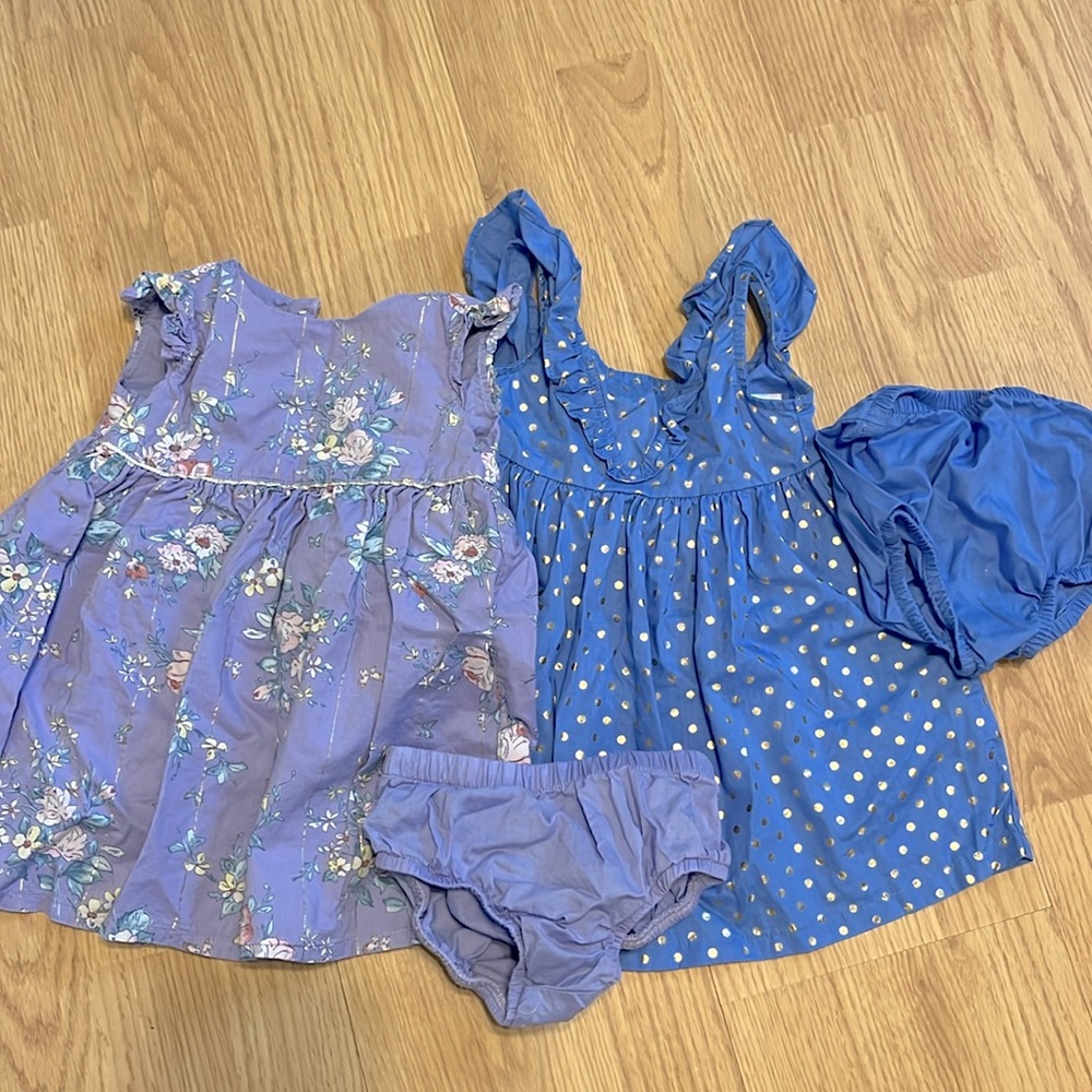 Two dress with diaper covers.